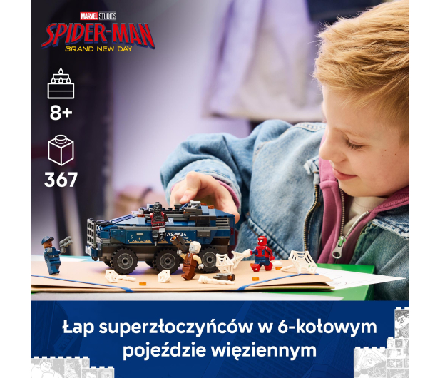 LEGO SUPER HEROES 76349 Pościg Spider-Mana za więźniarką - 1529854 - zdjęcie 4